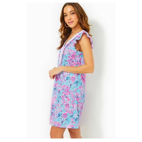 Lilly pulitzer JOAN TUNIC DRESS - CELESTIAL BLUE - SEEK AND SEA M - Picture 2 of 10